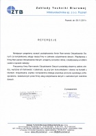 Referencja od firmy Infobiurotechnika sp z o.o.