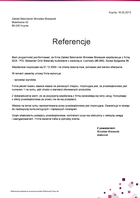 Referencja od firmy Zakład Betoniarski Mirosław Misiaszek