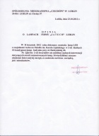 Referencja od firmy Spółdzielnia Mieszkaniowa Czechów w Lublinie