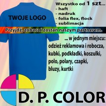 Druk oraz haft na odzieży reklamowej i gadżetach - D. P. COLOR Sp. z o.o. Ostrów Mazowiecka