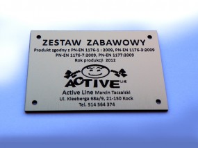 Tabliczki znamionowe i opisowe - ER-Studio. Grawerowanie Laserowe Lublin