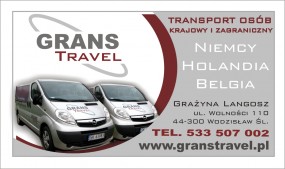 Transport osób w kraju i zagranicą - Grans Travel Grażyna Langosz Wodzisław Śląski