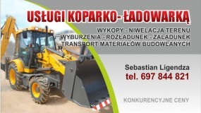 transport maszyn budowlanych Lubliniec, Olesno, Częstochowa, Kluczbor - Usługi koparko ładowarką Trans kop Sieraków Śląski