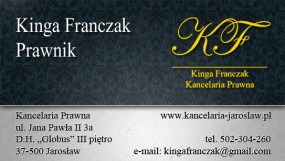 Abonament usług prawnych - Kancelaria Prawna Kinga Franczak Jarosław