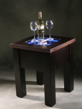 Stolik klubowy z podstawą drewnianą - Przedsiębiorstwo Produkcyjno-Handlowe   glasskor  Bartosz Dłuski Wierzchucin Królewski