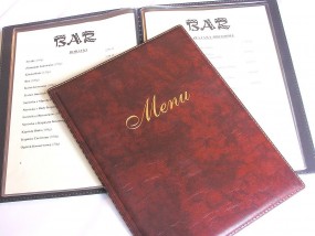 Okładka A4 na karty dań MENU (10 kart - 20stron) - Alfaplast Katowice