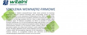SZKOLENIA WEWNĄTRZFIRMOWE - Witalni-szkolenia Wrocław