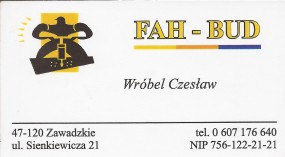 Prace budowlane - FAH-BUD  Wróbel Czesław Zawadzkie