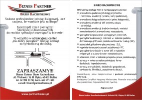 prowadzenie KPiR, ewidencji ryczałtu, pełnej ksiegowości, ZUS, PIT - Biznes Partner Biuro Rachunkowe Magdalena Jeziorska Kalisz