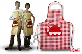 fartuszek prosty  z czajnikiem  - Zakład Produkcyjno-Handlowy  Kolorowa Kuchnia  s.c. Maksymilianowo