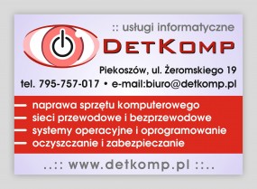 komputery - DetKomp Usługi informatyczne Piekoszów