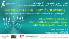 Dni Muzyki i  Kultury Żydowskiej - Filharmonia Opolska im. Józefa Elsnera w Opolu Opole