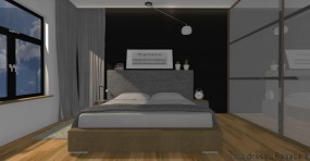 projekt sypialni / aranżacja sypialni Bydgoszcz - dressURspace Projektowanie wnętrz