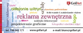 REKLAMA ZEWNĘTRZNA dla FIRM - GrifArt Pracownia Reklamy Kraków
