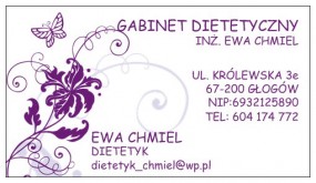 układanie diet - GABINET DIETETYCZNY Ewa Chmiel Głogów