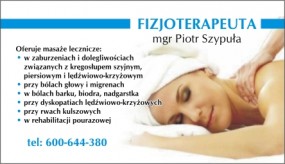 Gabinet masażu Piotr Szypuła - Gabinet masażu i terapii manualnej Tarnobrzeg