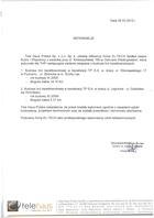 Referencja od firmy Tele Haus Sp. z o.o. Sp. K.