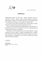 Referencja od firmy Telekomunikacja Polska S.A.