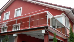 Balustrady szklane - Balustrady szklane mg-systemy daszki szklane szkło malowane Kobylnica