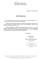 Referencja od firmy eService S.A.