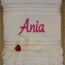 Ręcznik dla dziewczynki Ręczniki z haftem imion - Kostrzyn Hana Design