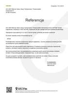 Referencja od firmy GAL-MAR Mariusz Galos Usługi Transportowe i Przeprowadzki