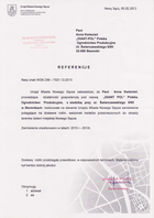 Referencja od firmy Urząd Miasta Nowego Sącza