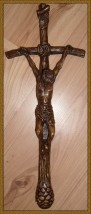 Płaskorzeźba Krzyż Papieski 19x45 - Odlewy 3D z gipsu i Płaskorzeźby 3D Maciej Bukowski Kościelisko