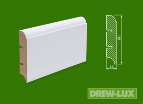 Cokół MDF lakierowany biały - 80*16 R10F -  DREW-LUX  Tomasz Włodkowski Pruszcz Gdański