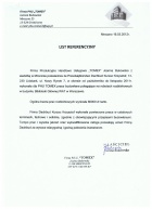 Referencja od firmy Firma P.H.U.TOMEX Joanna Bukowska 13-308 Mroczno 25 nip 877-140-59-57