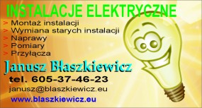 USUWANIE AWARII ELEKTRYCZNYCH 605 37 46 23 - POGOTOWIE LOKATORSKIE Janusz Błaszkiewicz Płock