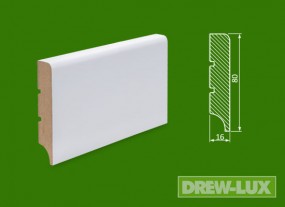 Cokół MDF lakierowany biały - 80*16 R5 -  DREW-LUX  Tomasz Włodkowski Pruszcz Gdański