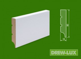 Cokół MDF lakierowany biały - 80*16 R1 -  DREW-LUX  Tomasz Włodkowski Pruszcz Gdański