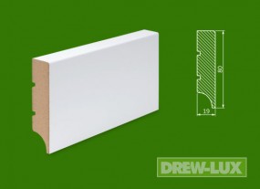 Cokół MDF lakierowany biały - 80*19 R1 -  DREW-LUX  Tomasz Włodkowski Pruszcz Gdański