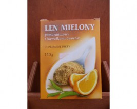 Len mielony pomarańczowy z kawałkami owoców - Sklep Ekologiczny MOCE NATURY Prudnik
