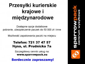 Usługi kurierskie - SPARROWPACK Paweł Wróbel Nysa