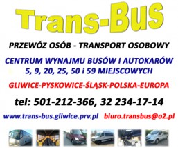 Trans-Bus - Przewozy Busami TRANS-BUS - Przewozy Autokarowe - Wynajem Busów i Autobusów - Przewóz Osób