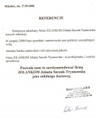 Referencja od firmy Mario Bilard Mariusz Roter