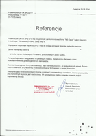 Referencja od firmy PRIMAVERA OPTIK SP Z o. o.