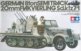 German 8ton Semitrack 20mm Flakvierling Sd.kfz7/1 - ADAGIO SKLEP - Art.biurowe, szkolne, zabawki, modele do sklejania Tychy
