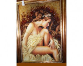 Piękno kobiety - JANTAR - malarstwo artystyczne Stróża