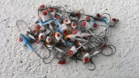 Główka jigowa trójkątna malowana oczy trzy D - Ledar Wędkarstwo Serwis Komis Wrocław