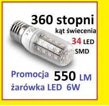 ŻARÓWKA LED MINI MAŁO GABARYTOWA E-14/E27 6W 550LM>65W - P.H.U. DAMEX Damian Staniek Mikołów