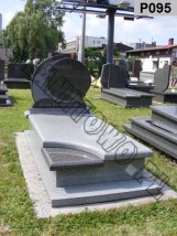 Pomnik granitowy pojedynczy Kuru Grey P095 - Zakład kamieniarski Zbigniew Siedlecki Wołczyn