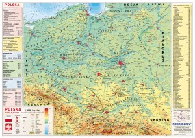 Mapa fizyczna Polski - Wydawnictwo Meridian Szczecin
