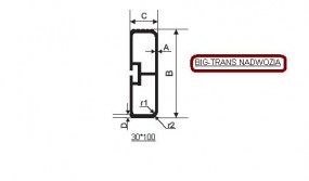 PROFIL ANTYROWEROWY PODSKRZYNIOWY 100MM - Skrzynie ładunkowe - naprawa nadwozi - zabudowy nadwozi - burty aluminiowe - części do nadwozi Ćwiklice