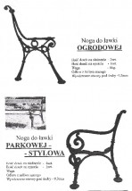 żeliwne ławeczki,taborety,stoły,huśtawki - P.P.U.H. BUD-REM Zawiercie