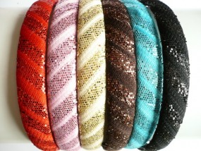 Opaski z brokatem - Firma Handlowa  Klips  - ozdoby do włosów, biżuteria sztuczna Gdynia