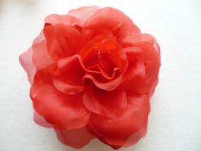 Kwiat czerwony - Firma Handlowa  Klips  - ozdoby do włosów, biżuteria sztuczna Gdynia