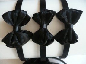 Opaski z czarną kokardką 1/162 - Firma Handlowa  Klips  - ozdoby do włosów, biżuteria sztuczna Gdynia